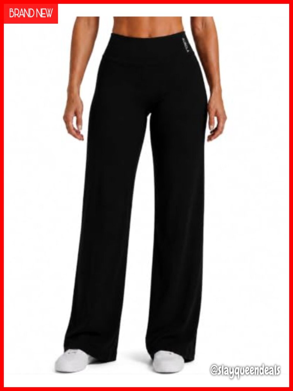 High Waisted Wide Leg Yoga Pants Butt Lifting Tummy Control Workout Leggings
